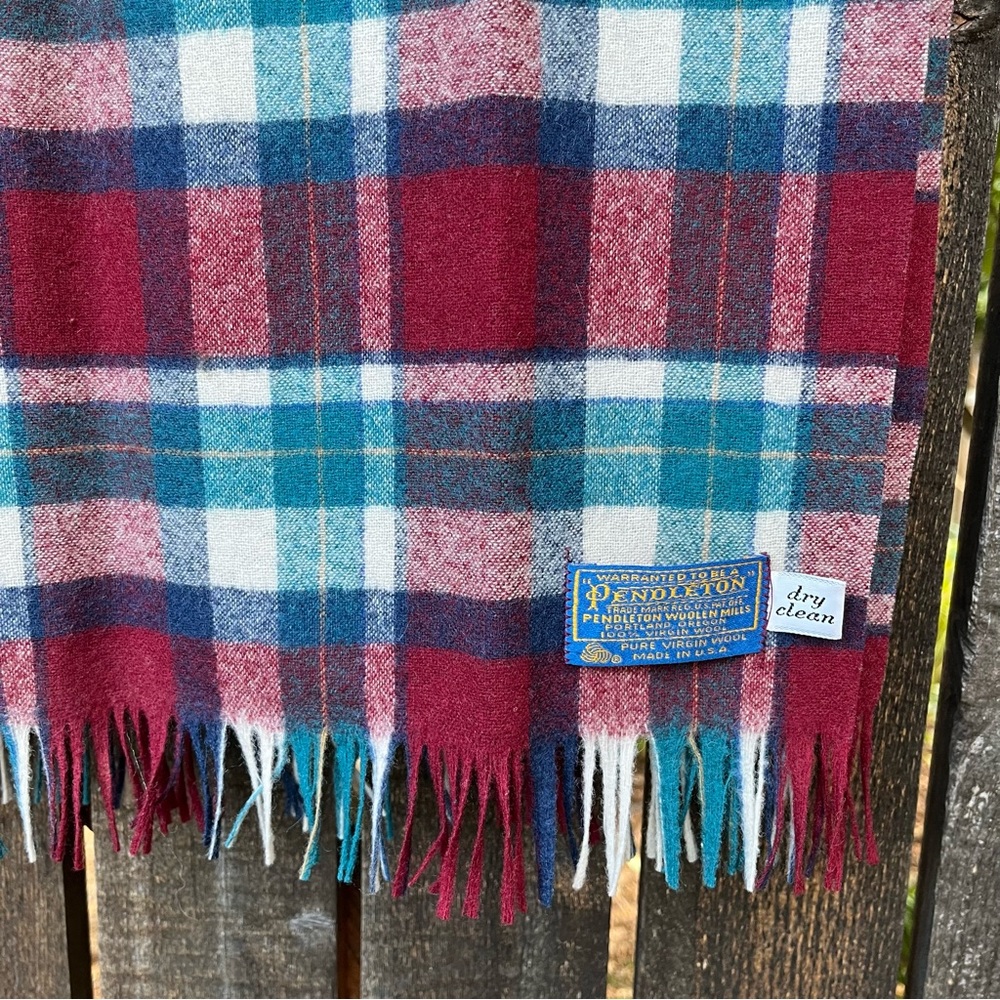 Pendleton Men’s 100% Virgin Wool Plaid Fringed Scarf